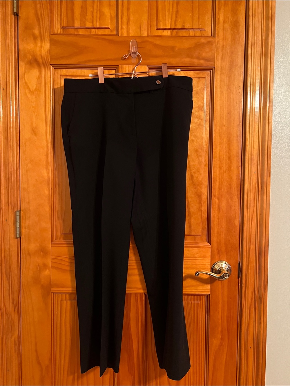 Calvin Klein Black Straight-Leg Dress Trousers